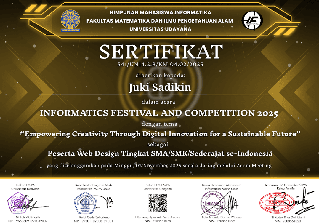 Peserta - Web Design Invention 2025