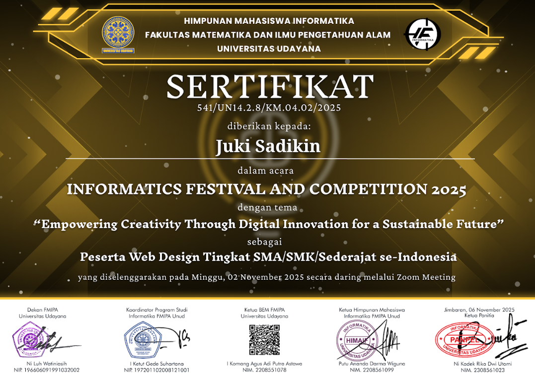 Peserta - Web Design Invention 2025